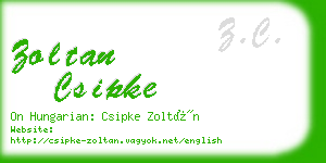 zoltan csipke business card